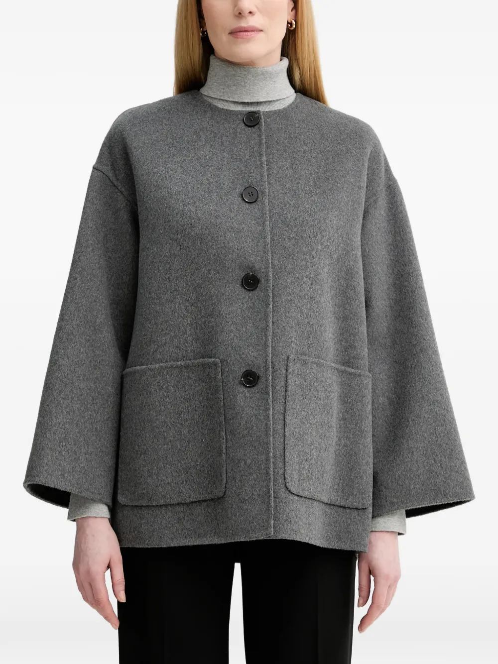  Marc O'polo Button Pocket Coat - Grey 