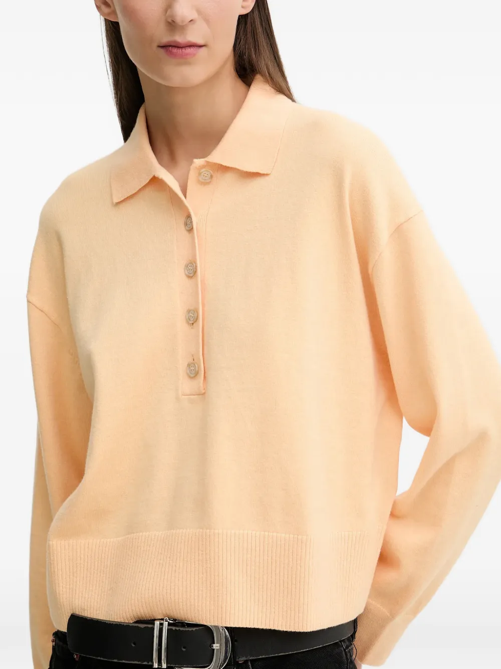 Marc O'Polo Poloshirt met knopen Oranje