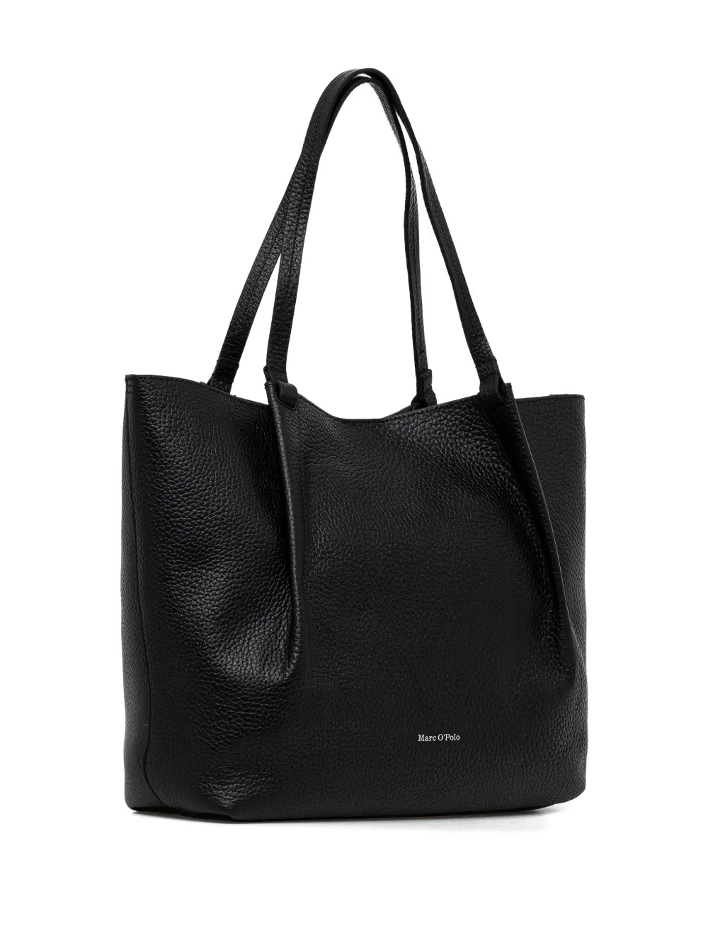 Marc O'Polo medium pebbled tote bag - Zwart