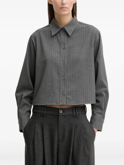 Marc O'Polo pinstripe cropped shirt