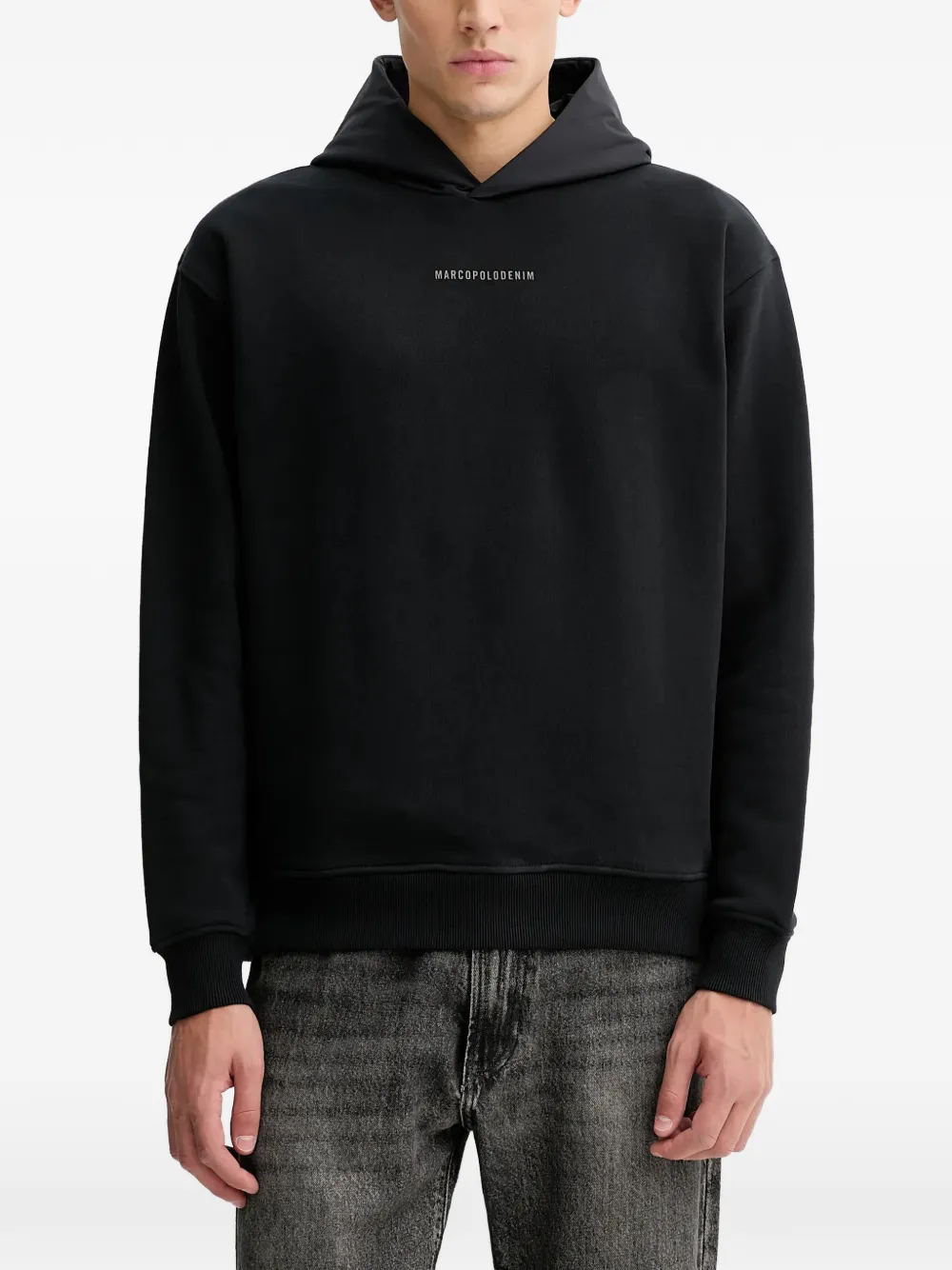Marc O'Polo logo-print hoodie - Nero