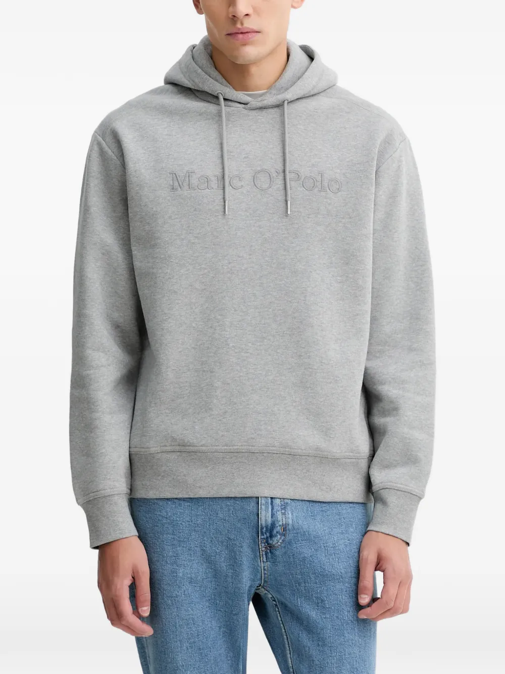 Marc O'Polo logo hooded knitwear - Grey