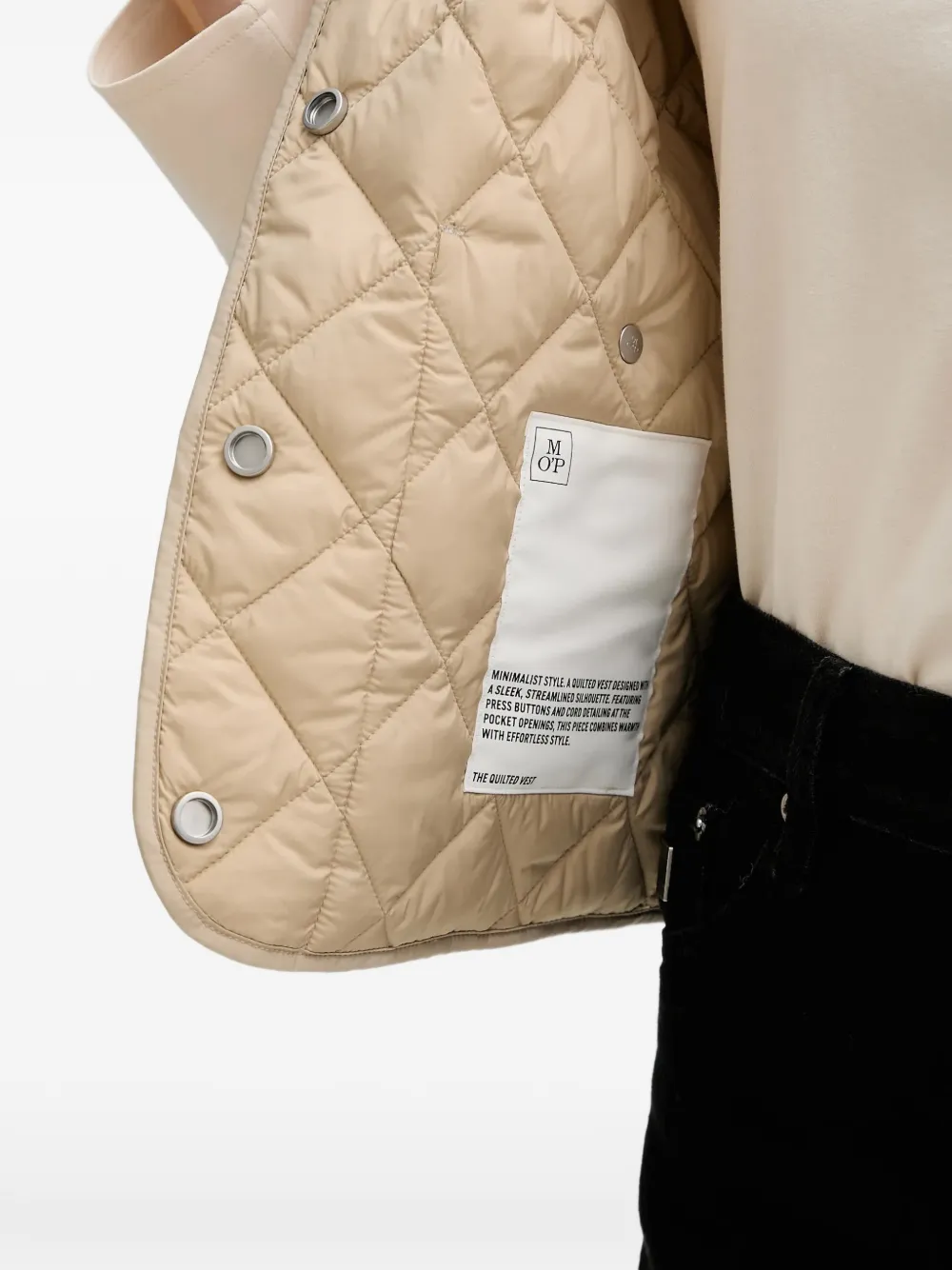 Marc O'Polo Bodywarmer met knopen Beige