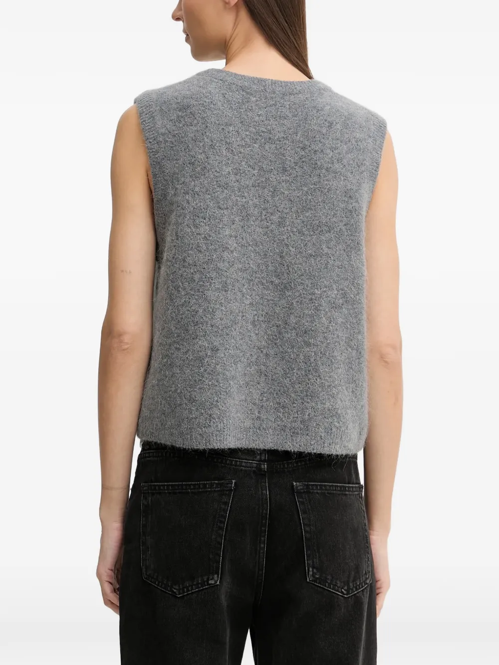  Marc O'polo Button-fastening Sleeveless Vest - Grey 