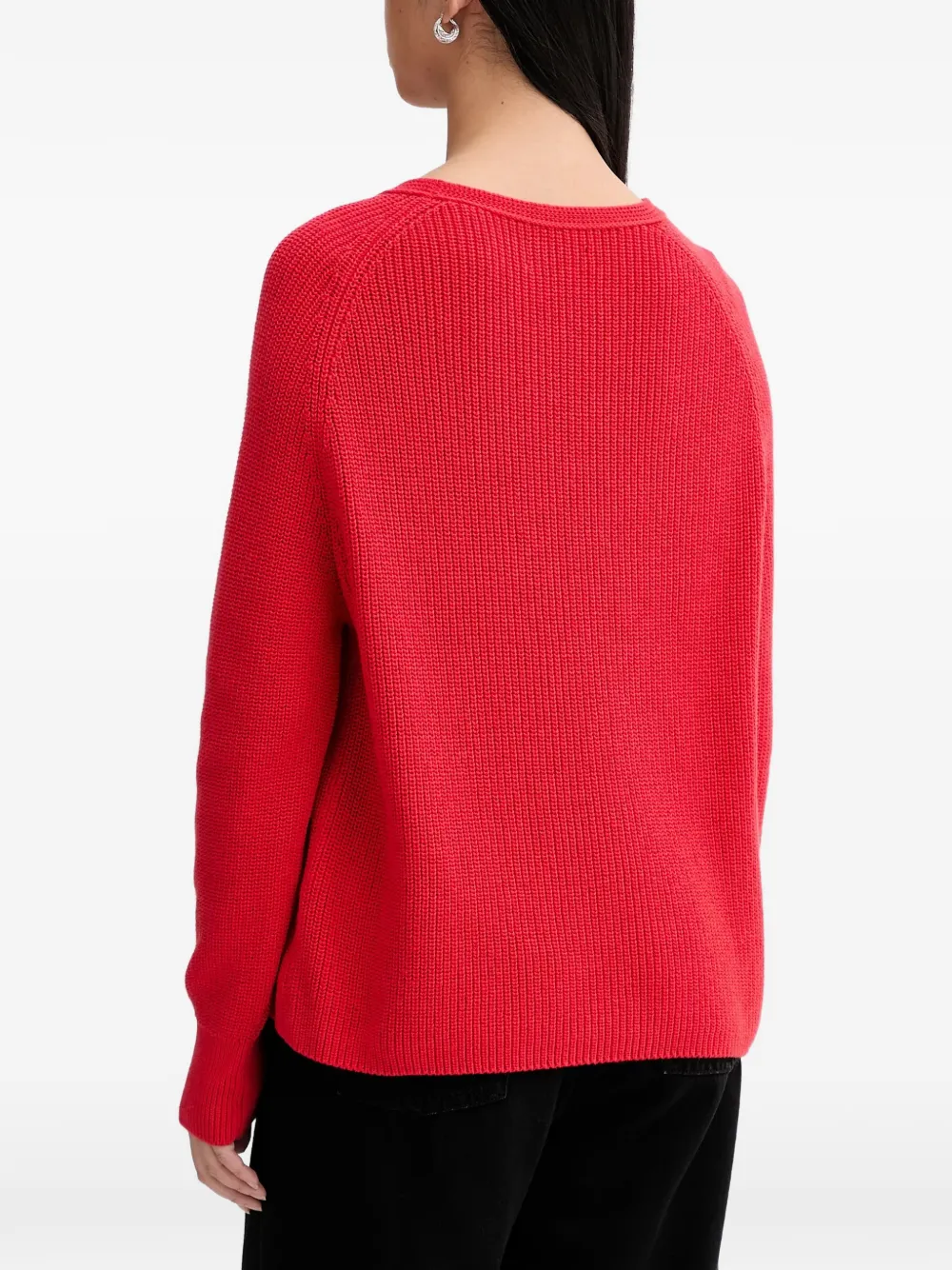 Marc O'polo Raglan Knitted Sweater In Red