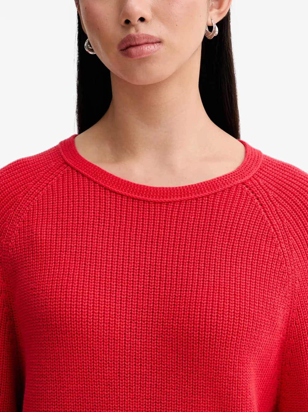 Marc O'polo Raglan Knitted Sweater In Red