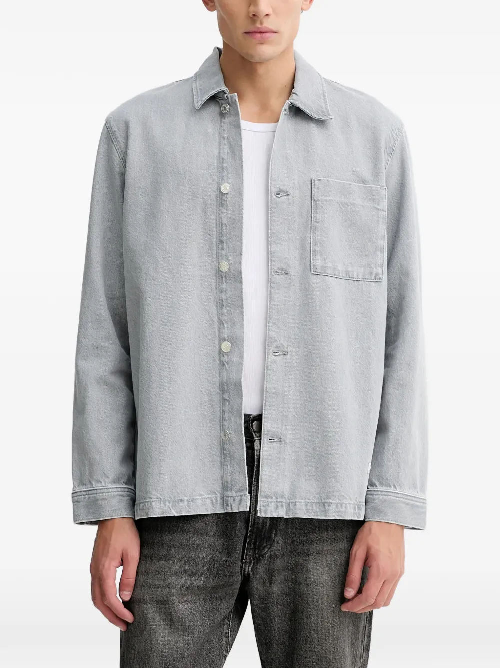 Marc O'Polo pocket shirt jacket - Grigio