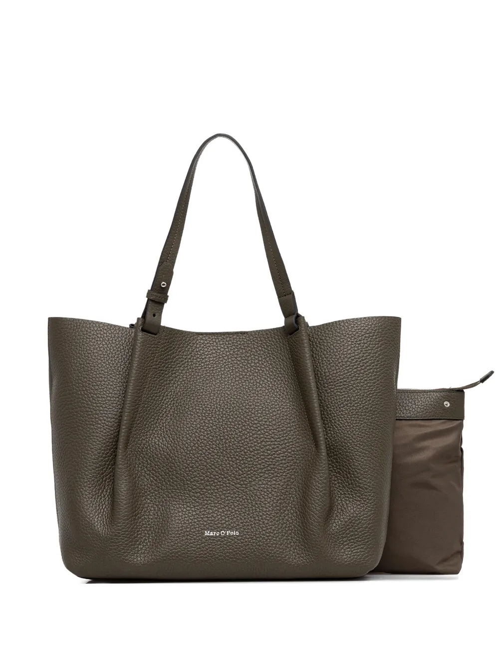 Marc O'Polo medium leather tote bag - Verde