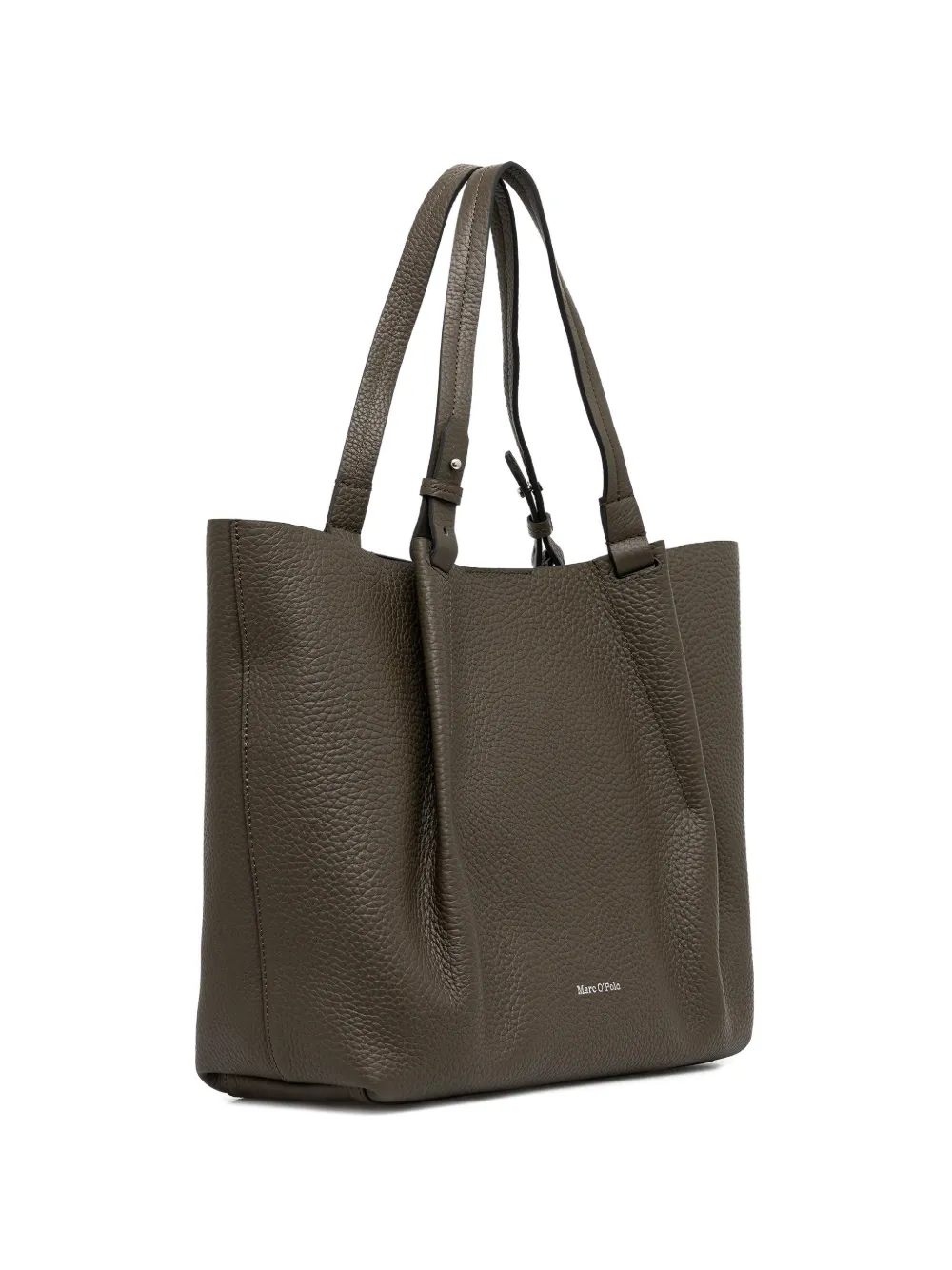 Marc O'Polo medium leather tote bag - Groen