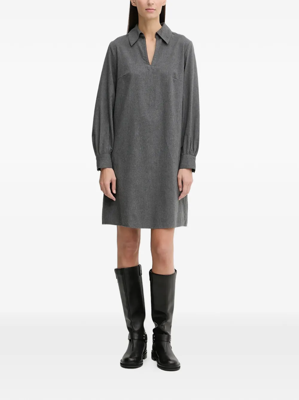 Marc O'Polo V-neck mini dress - Grigio
