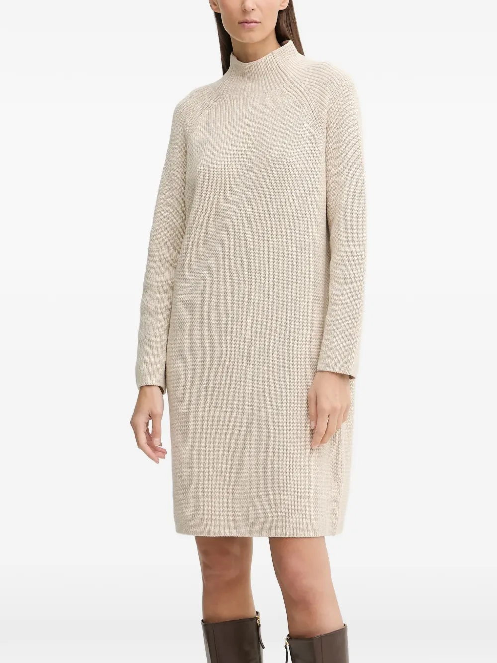 Marc O'Polo high-neck ribbed dress - Toni neutri