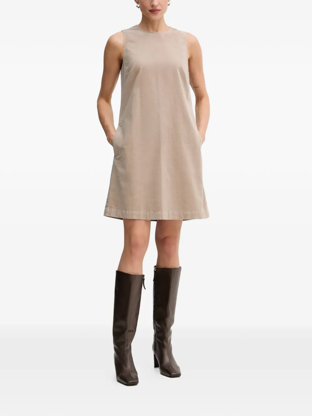 Marc O'Polo sleeveless round-neck mini dress - Toni neutri