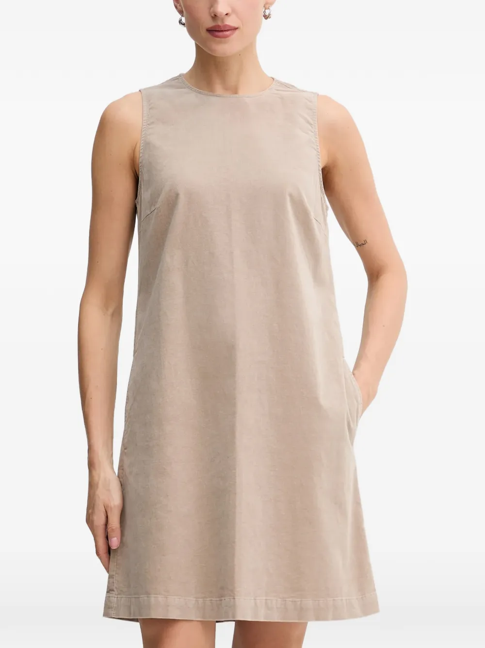 Sleeveless Round-Neck Mini Dress