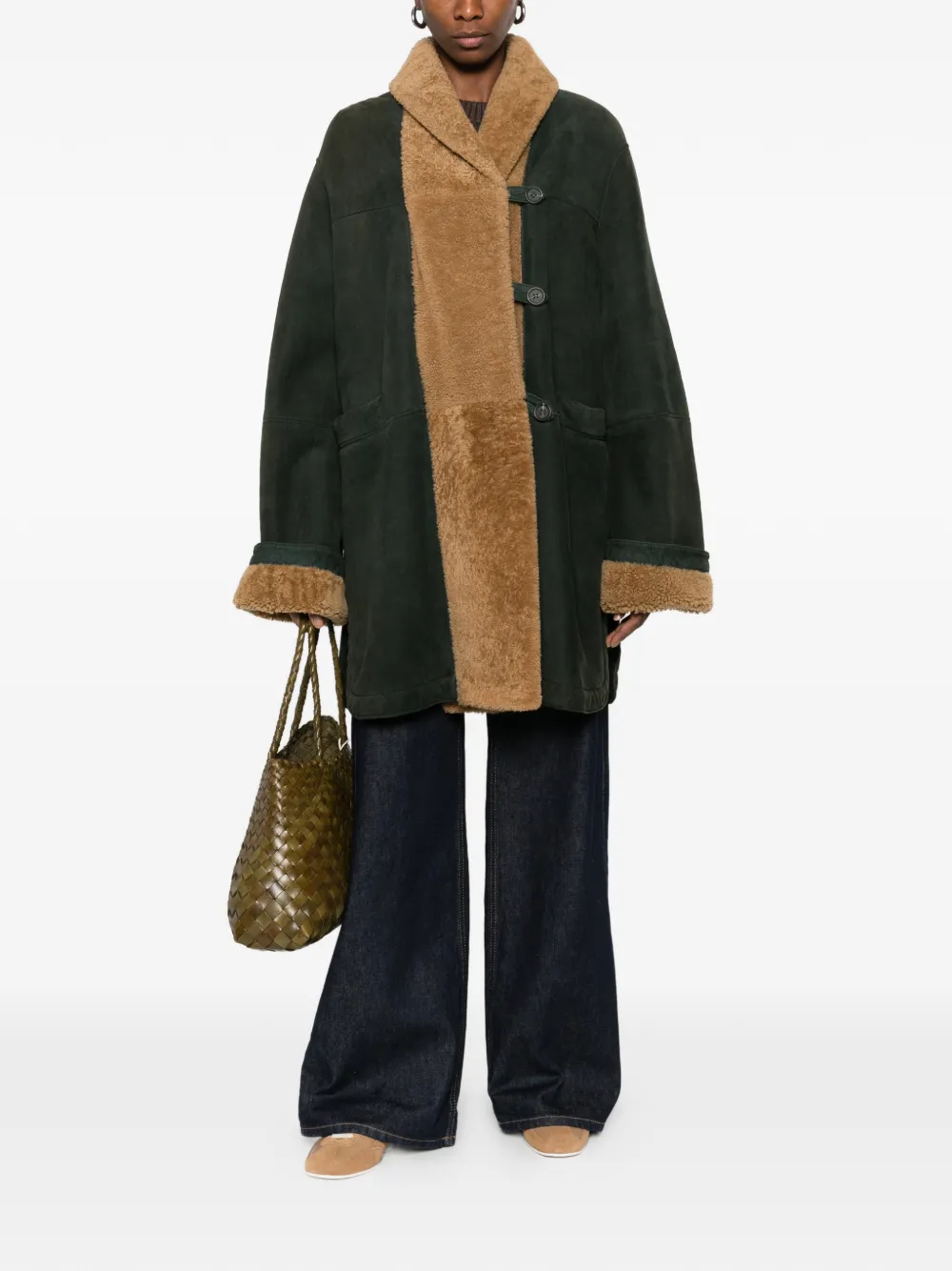  Romeo Gigli Pre-owned 1990s Button-up Coat - Green 