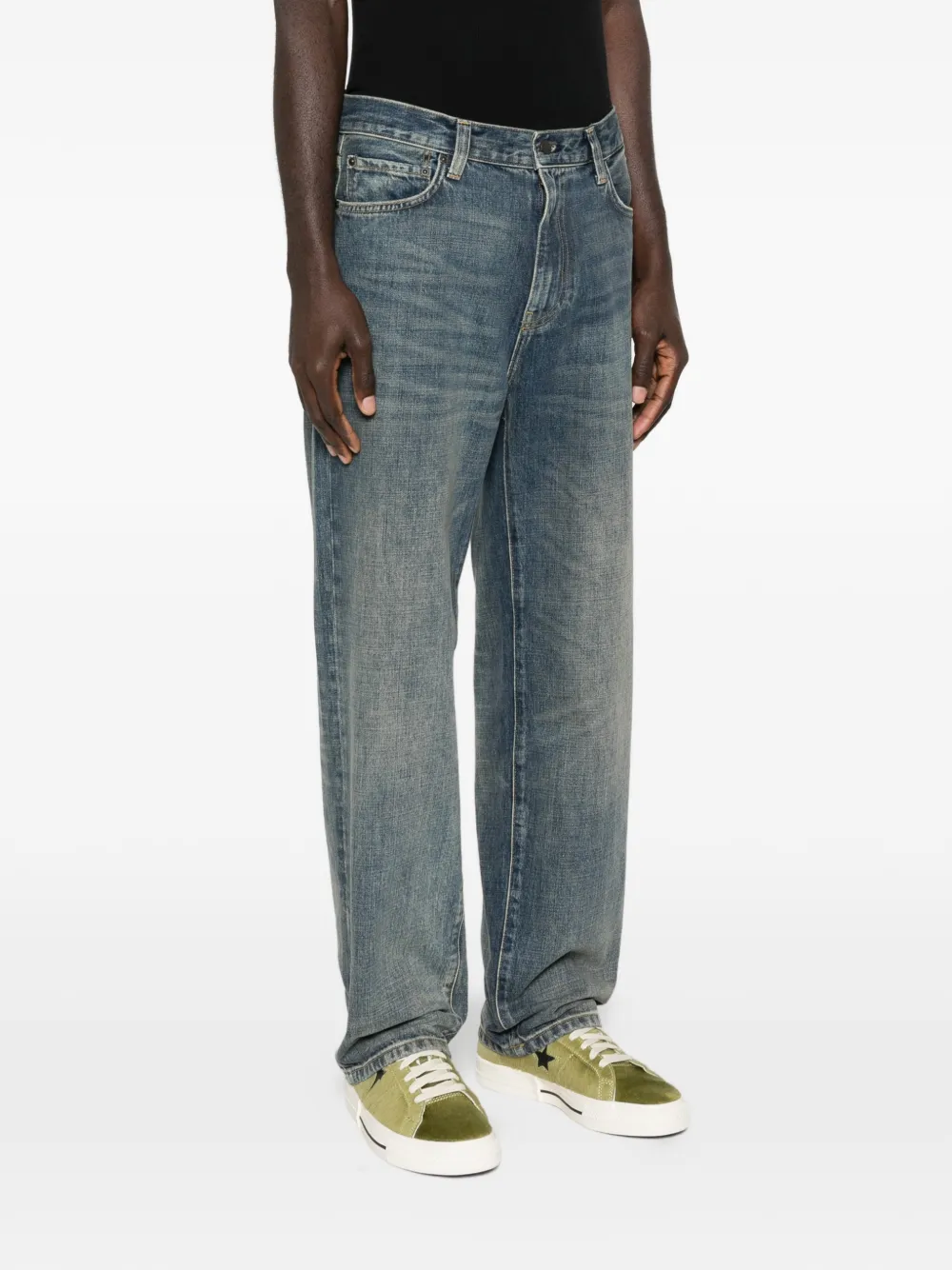 Carhartt WIP Aaron jeans met vijf zakken Blauw