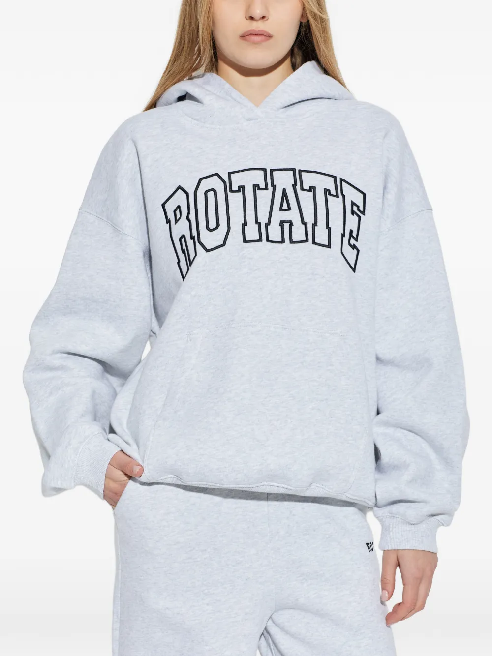  Rotate Birger Christensen Logo-print Hoodie - Grey 