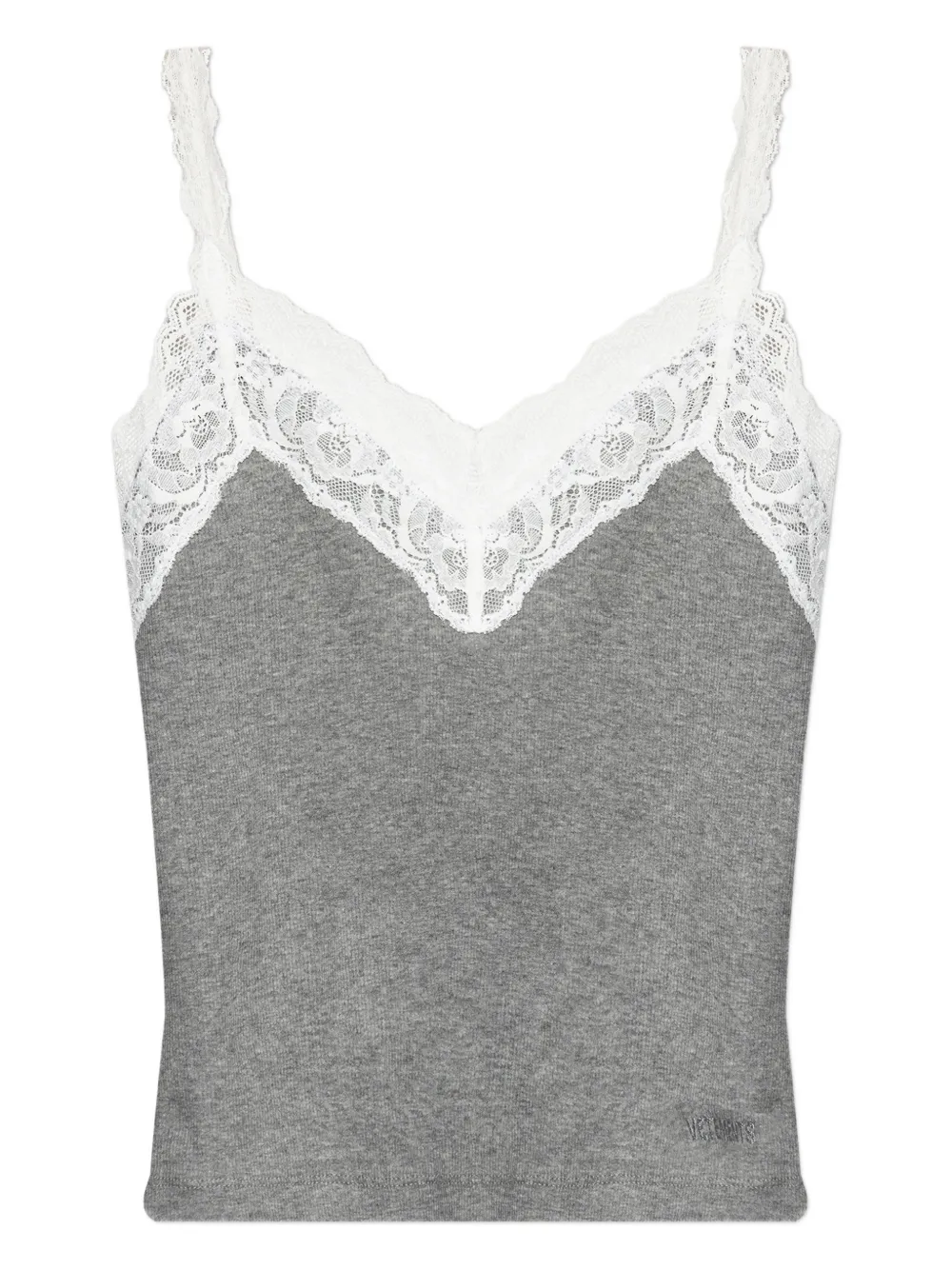 VETEMENTS laced top - Grigio