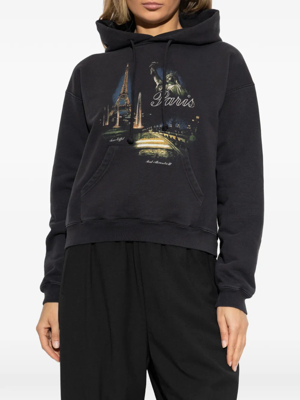  Vetements Sudadera Estampada Con Capucha - Negro 