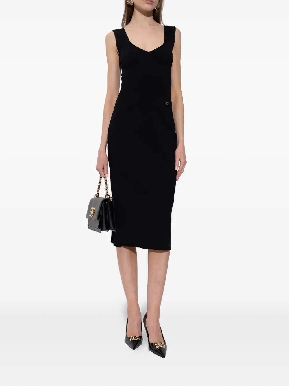 Dolce & Gabbana Pumps met metalen puntige neus Zwart