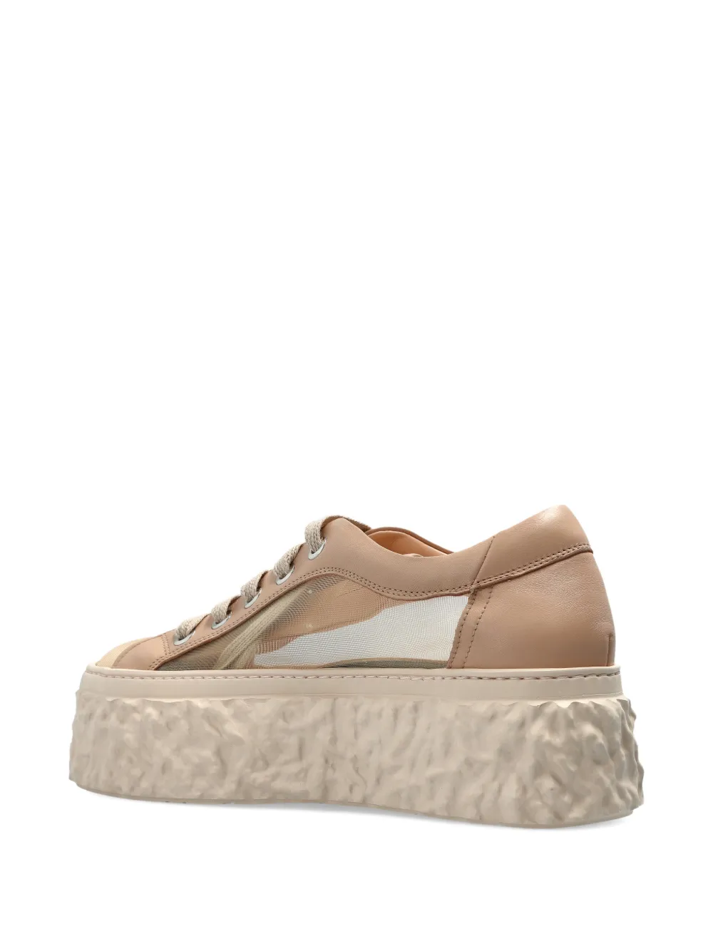 AGL textured flatform sneakers Beige