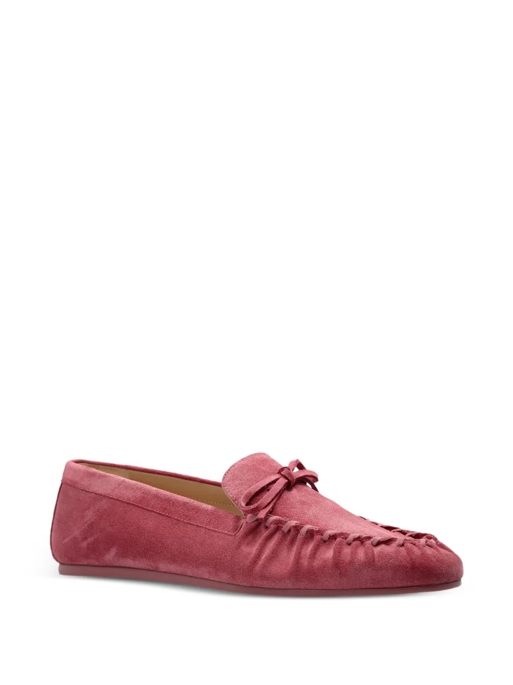 Stuart Weitzman Britt bow braided loafers - Roze