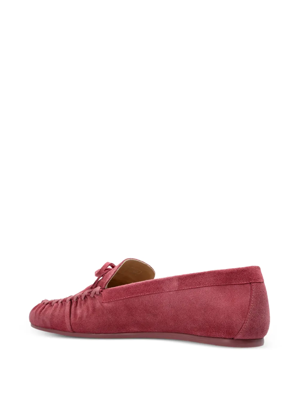 Stuart Weitzman Britt bow braided loafers Roze