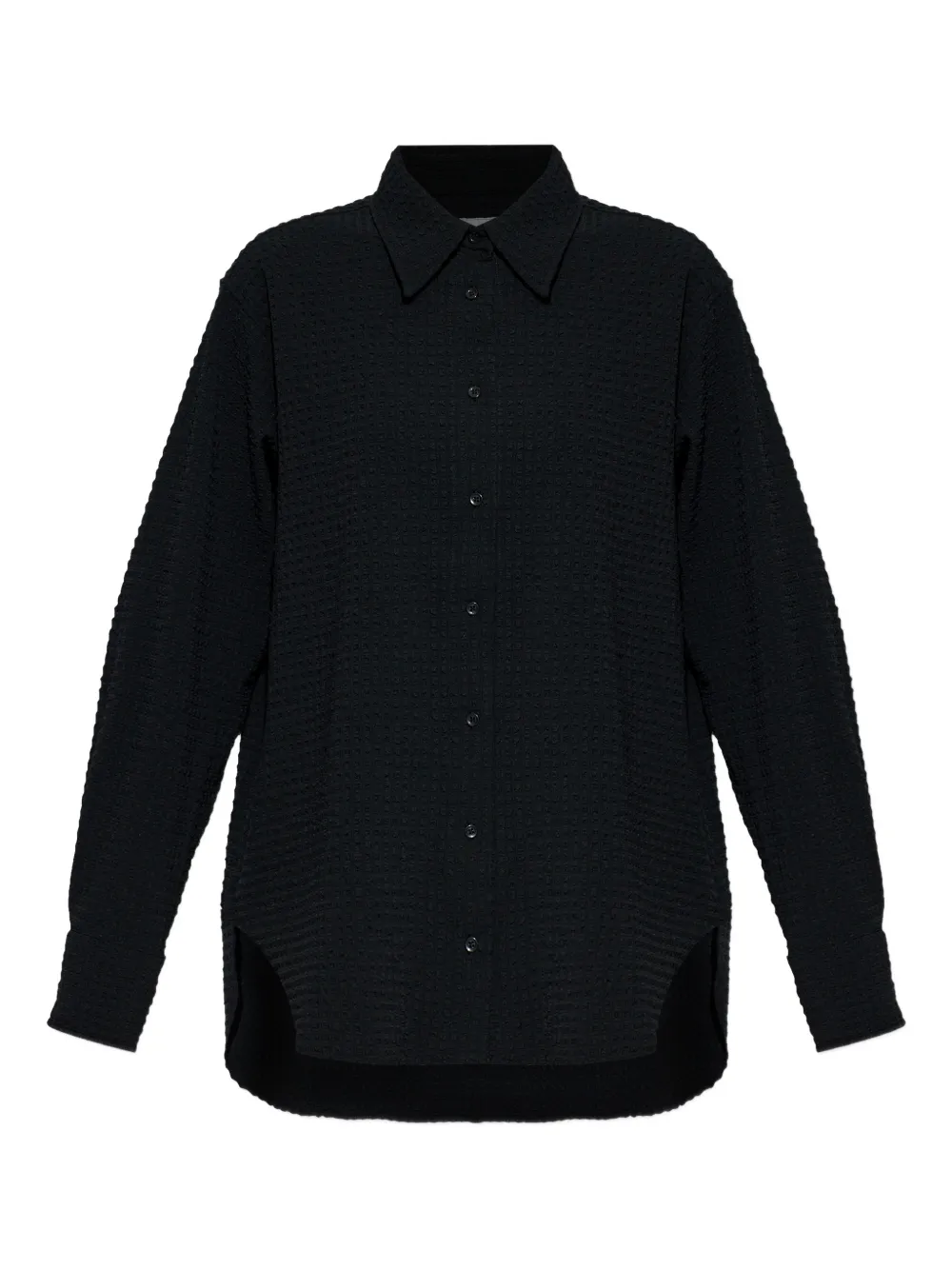 Hunza G oversized seersucker shirt - Black