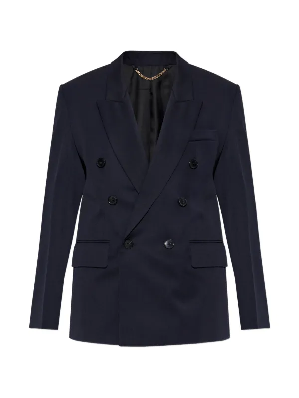 Victoria Beckham Tailored Double-breasted Blazer in Blue