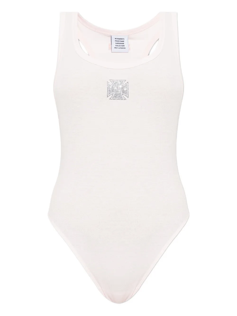 VETEMENTS rhinestone tank top - Rosa