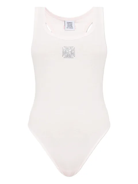 VETEMENTS 라인스톤 트리밍 탱크 탑