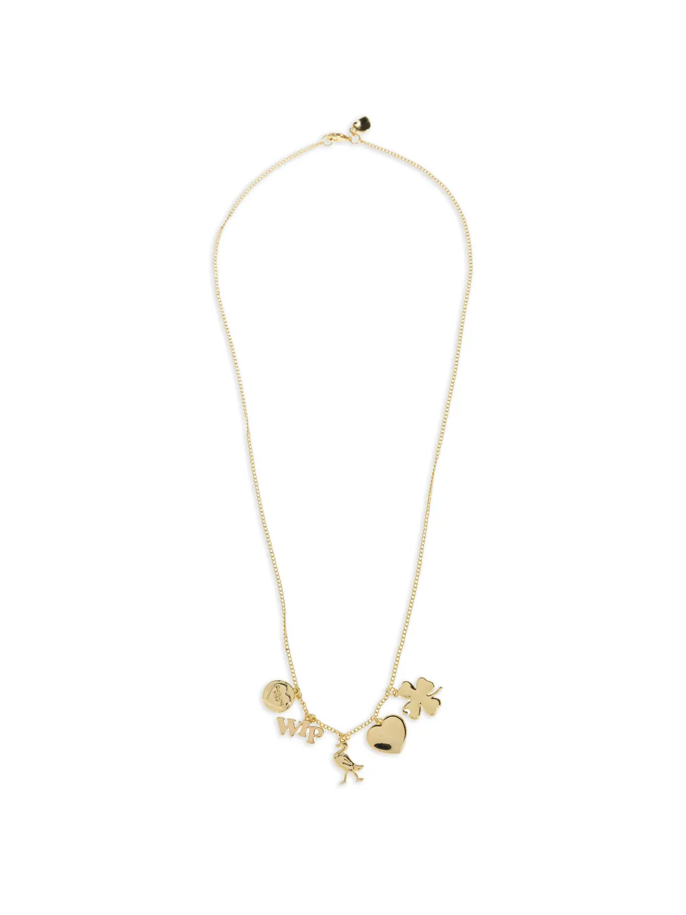 Carhartt WIP clover charm necklace - Oro