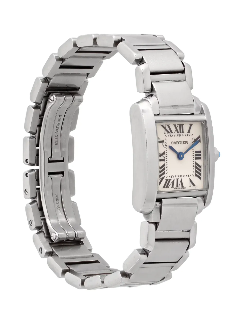 Pre-owned Cartier Tank Francaise 20mm Watch In White