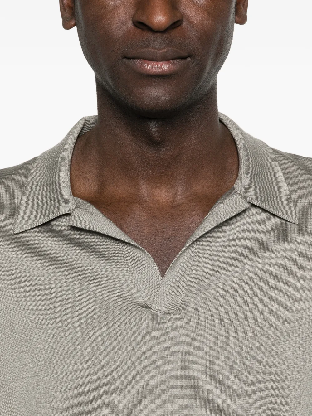 Dolce & Gabbana T-shirt met kraag en lange mouwen Grijs