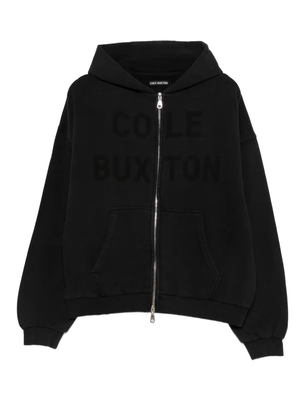 COLE BUXTON logo-print zip-up hoodie - Nero