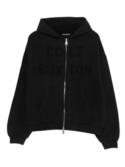COLE BUXTON logo-print zip-up hoodie