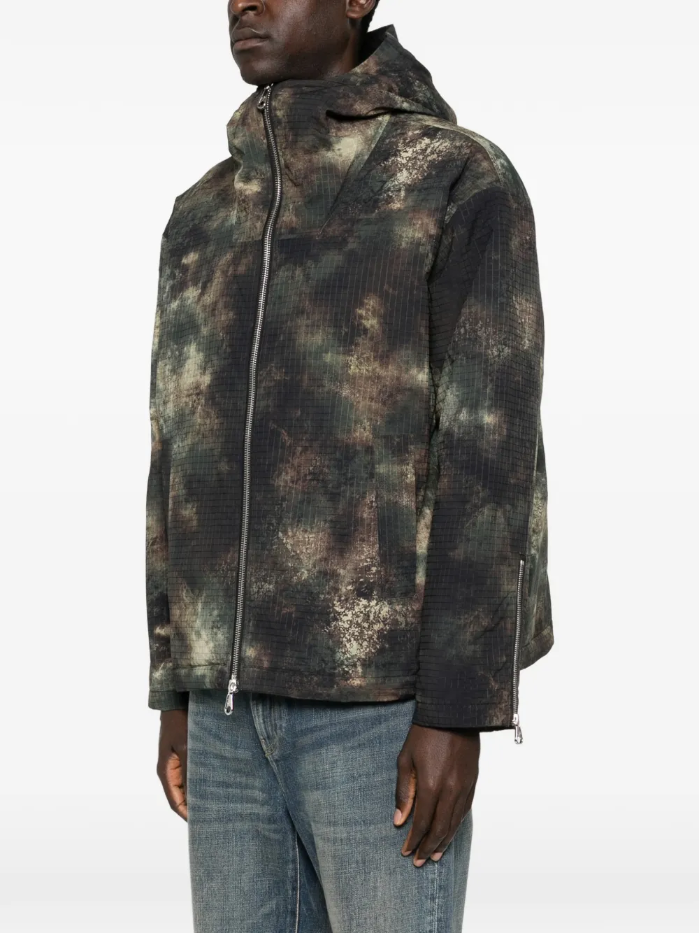  Cole Buxton Camouflage-pattern Hooded Jacket - Brown 