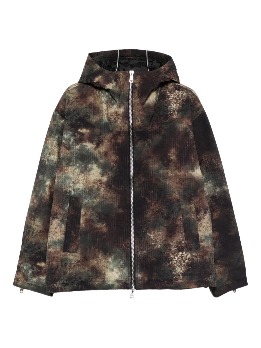 COLE BUXTON camouflage-pattern hooded jacket - Marrone