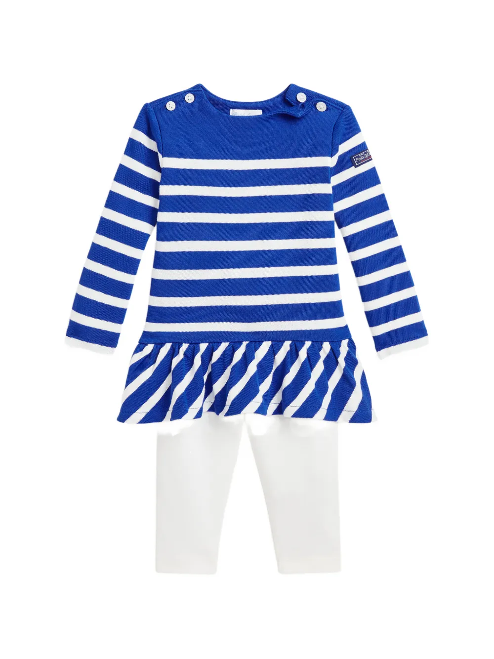 POLO RALPH LAUREN KIDS striped baby tracksuit set - Blu