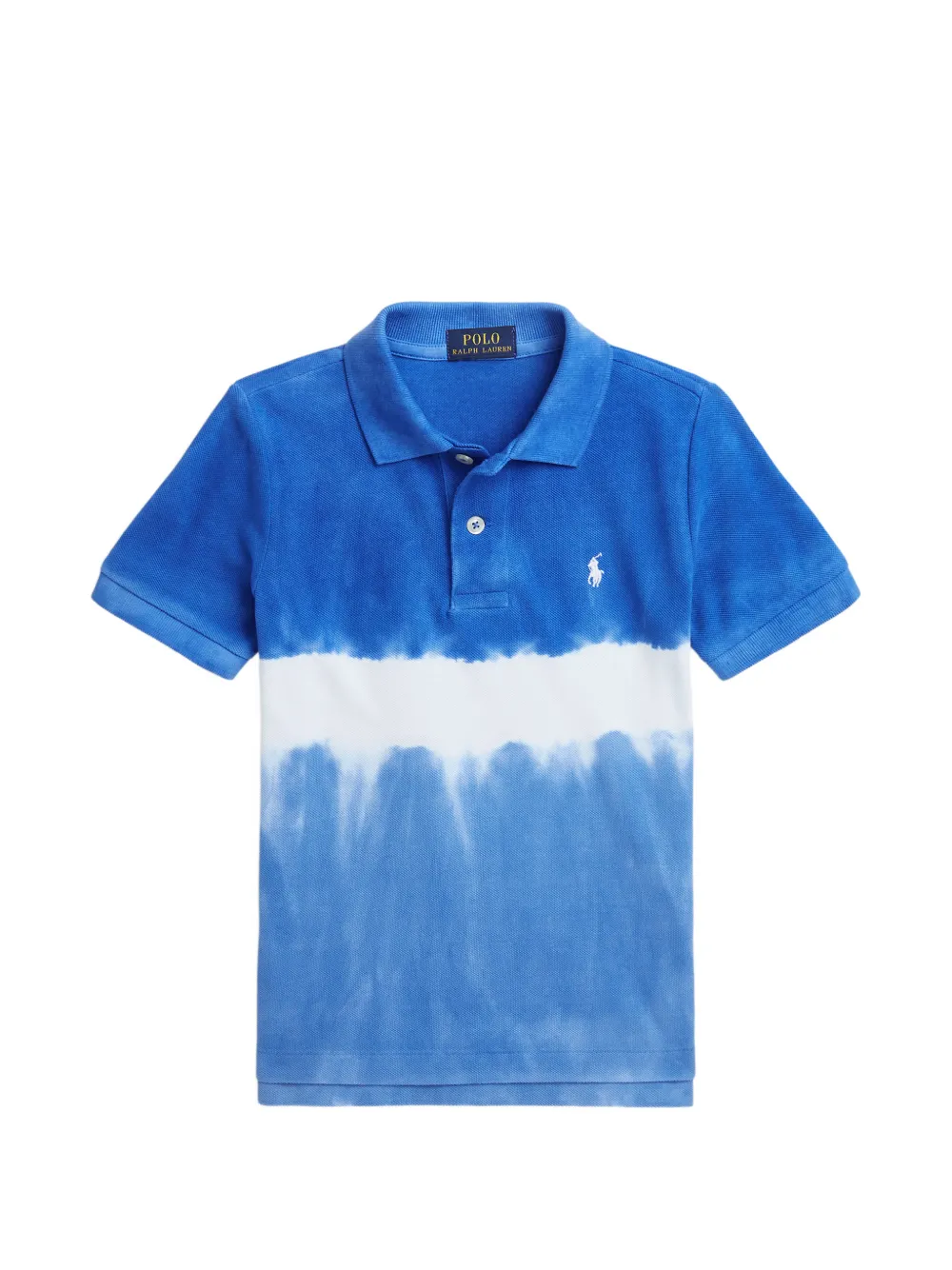 POLO RALPH LAUREN KIDS tie-dye piqué polo shirt - Blu