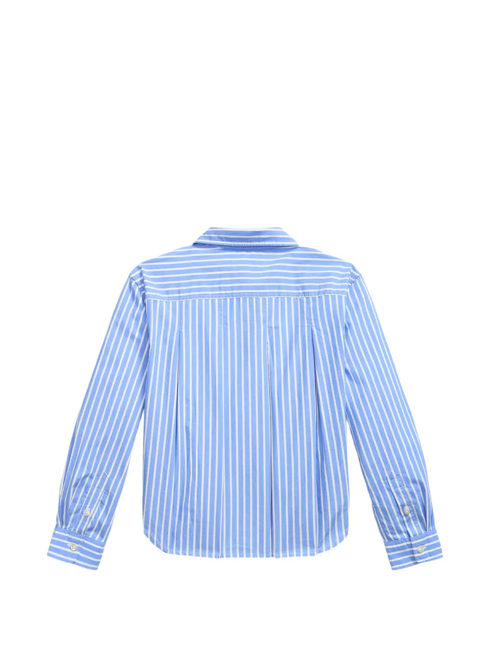 POLO RALPH LAUREN KIDS Overhemd met geborduurd logo en verticale streep Blauw