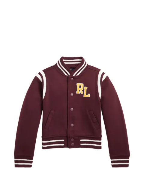 POLO RALPH LAUREN KIDS logo-patch varsity jacket