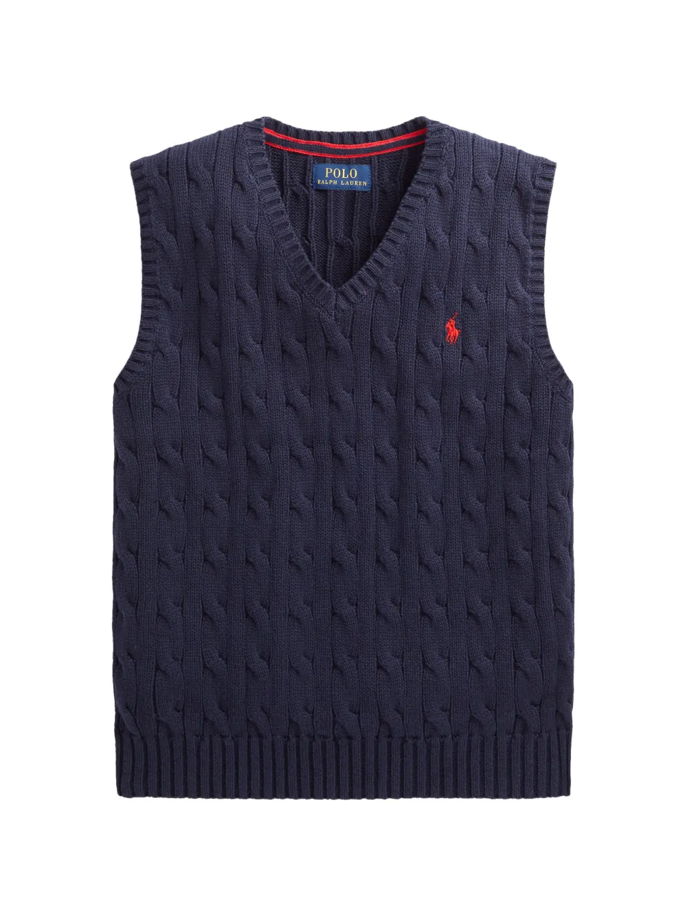 POLO RALPH LAUREN KIDS knitted V-neck vest - Blau