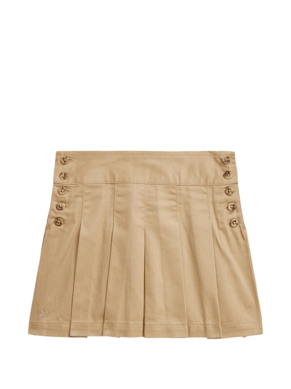 POLO RALPH LAUREN KIDS button-details pleated skirt - Toni neutri