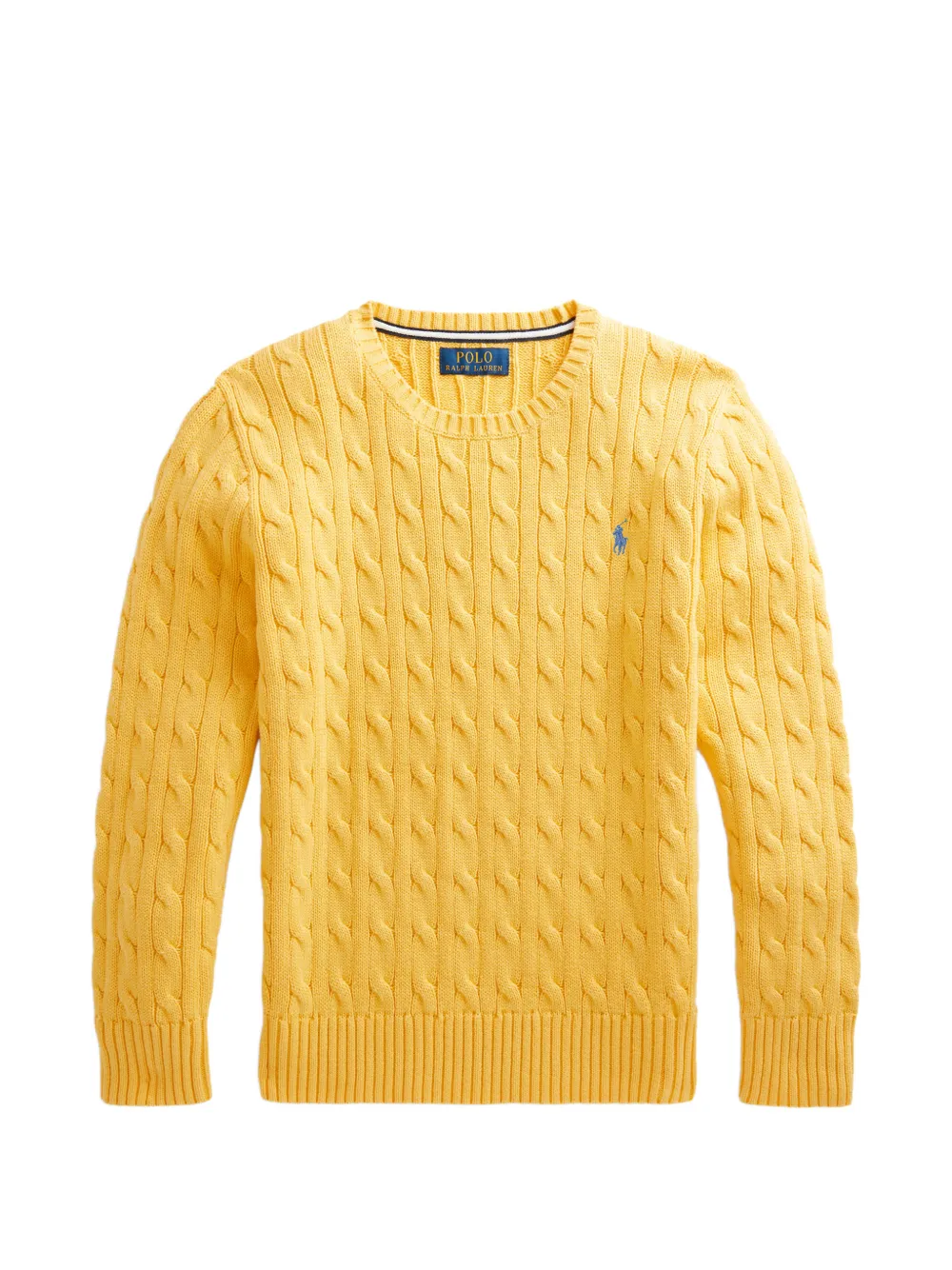 POLO RALPH LAUREN KIDS cable-knit cotton sweater - Giallo
