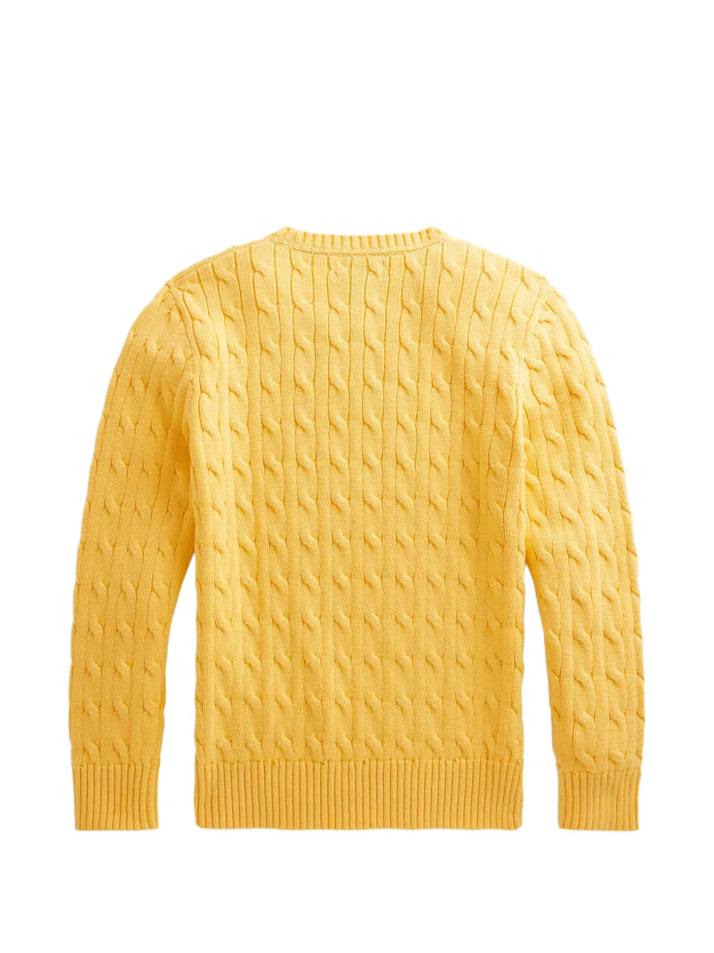 POLO RALPH LAUREN KIDS Kabelgebreide katoenen trui Geel