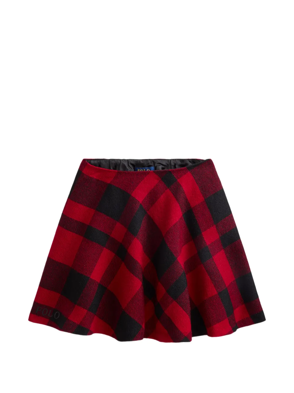 POLO RALPH LAUREN KIDS check-pattern flared skirt - Rosso