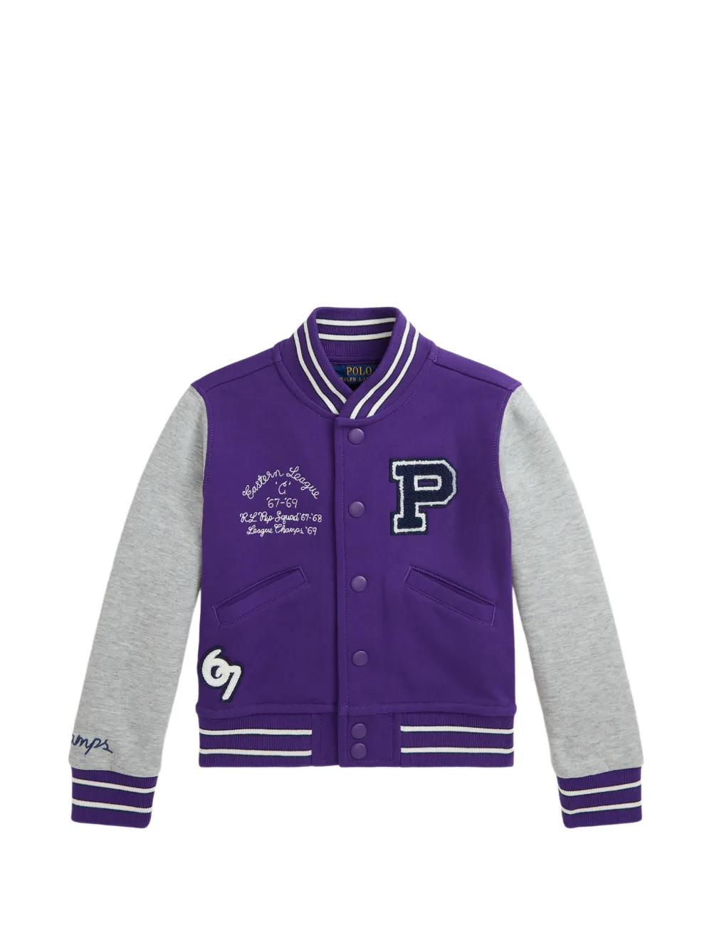 POLO RALPH LAUREN KIDS baseball bomber jacket - Purple