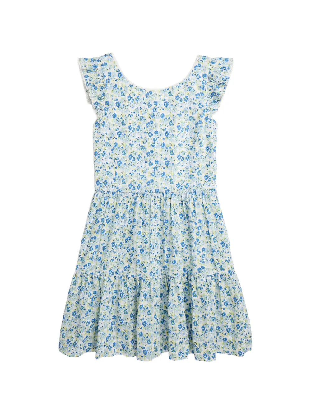 POLO RALPH LAUREN KIDS ruffled floral dress - Bianco