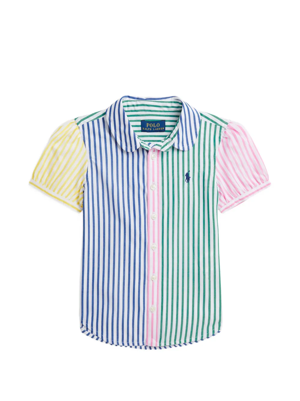 POLO RALPH LAUREN KIDS striped short-sleeve shirt - Weiß