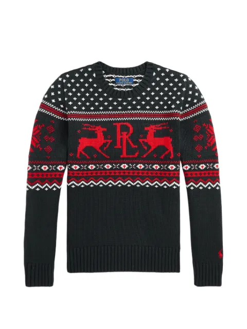 POLO RALPH LAUREN KIDS Fair Isle intarsia-knit sweater